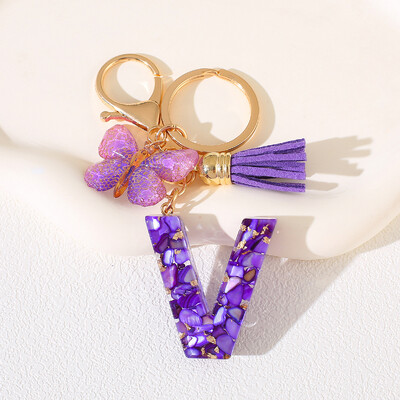 Breloc cu alfabet Cadou de Ziua Femeii - Breloc inițial cu literă AZ cu închidere tip homar pentru poșete, rucsacuri, decorare chei de mașină