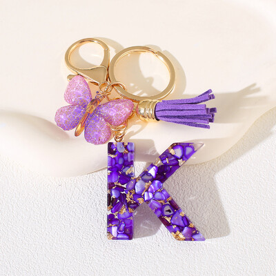 Breloc cu alfabet Cadou de Ziua Femeii - Breloc inițial cu literă AZ cu închidere tip homar pentru poșete, rucsacuri, decorare chei de mașină