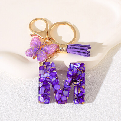 Breloc cu alfabet Cadou de Ziua Femeii - Breloc inițial cu literă AZ cu închidere tip homar pentru poșete, rucsacuri, decorare chei de mașină