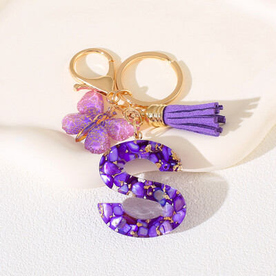 Breloc cu alfabet Cadou de Ziua Femeii - Breloc inițial cu literă AZ cu închidere tip homar pentru poșete, rucsacuri, decorare chei de mașină