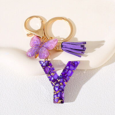 Breloc cu alfabet Cadou de Ziua Femeii - Breloc inițial cu literă AZ cu închidere tip homar pentru poșete, rucsacuri, decorare chei de mașină