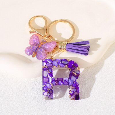 Breloc cu alfabet Cadou de Ziua Femeii - Breloc inițial cu literă AZ cu închidere tip homar pentru poșete, rucsacuri, decorare chei de mașină