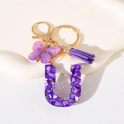 Breloc cu alfabet Cadou de Ziua Femeii - Breloc inițial cu literă AZ cu închidere tip homar pentru poșete, rucsacuri, decorare chei de mașină