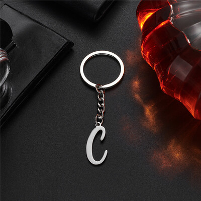 Nerūsējošā tērauda AZ sākuma burtu atslēgu piekariņš atslēgu piekariņš mīļotājiem seno angļu rotaslietas alfabēta kulons automašīnas atslēgu piekariņu soma piederumi