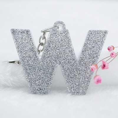 1 tk Naiste võtmehoidjad Käekott Auto ripatsid 26 Inglise Tähega Võtmehoidja Amuletid Glitter Resin Word