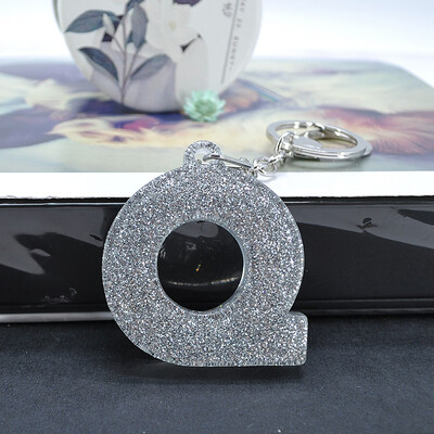 1 tk Naiste võtmehoidjad Käekott Auto ripatsid 26 Inglise Tähega Võtmehoidja Amuletid Glitter Resin Word