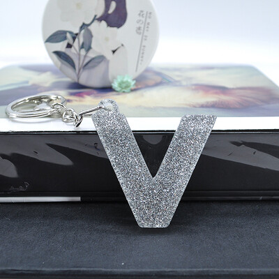 1 tk Naiste võtmehoidjad Käekott Auto ripatsid 26 Inglise Tähega Võtmehoidja Amuletid Glitter Resin Word