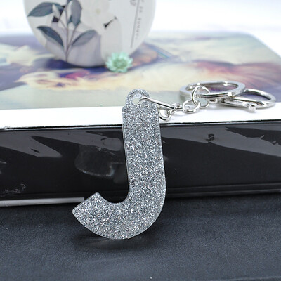 1 tk Naiste võtmehoidjad Käekott Auto ripatsid 26 Inglise Tähega Võtmehoidja Amuletid Glitter Resin Word