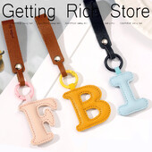 Aranyos PU bőr betűkkel kulcstartó AZ színes kezdőbetűkkel függő karkötővel Női Lányoknak Kézitáskák Pénztárca Bűvészek Kiegészítők