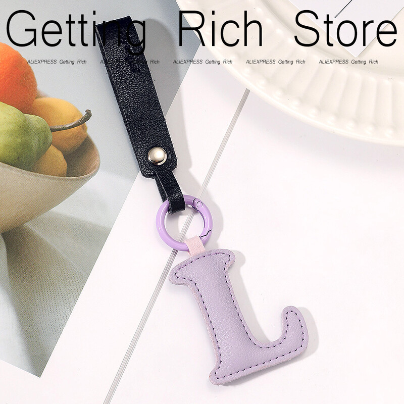 Aranyos PU bőr betűkkel kulcstartó AZ színes kezdőbetűkkel függő karkötővel Női Lányoknak Kézitáskák Pénztárca Bűvészek Kiegészítők