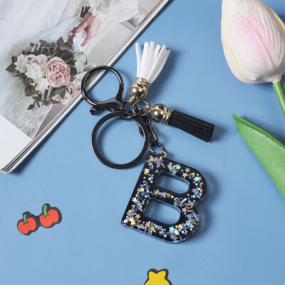 Breloc simplu cu 26 de litere, cuplu fermecător, breloc cu scrisoare inițială, breloc mașină, lanț de geantă de mână, lanț de pandantiv, cadou