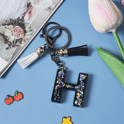 Breloc simplu cu 26 de litere, cuplu fermecător, breloc cu scrisoare inițială, breloc mașină, lanț de geantă de mână, lanț de pandantiv, cadou