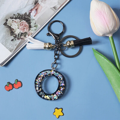 Breloc simplu cu 26 de litere, cuplu fermecător, breloc cu scrisoare inițială, breloc mașină, lanț de geantă de mână, lanț de pandantiv, cadou