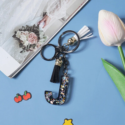 Breloc simplu cu 26 de litere, cuplu fermecător, breloc cu scrisoare inițială, breloc mașină, lanț de geantă de mână, lanț de pandantiv, cadou