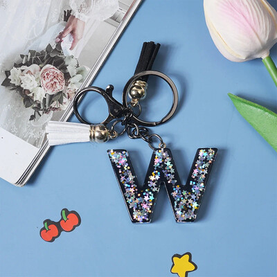 Breloc simplu cu 26 de litere, cuplu fermecător, breloc cu scrisoare inițială, breloc mașină, lanț de geantă de mână, lanț de pandantiv, cadou