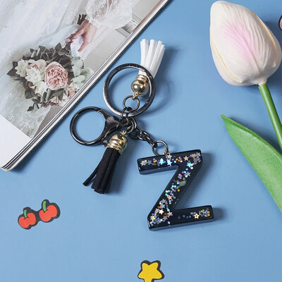 Breloc simplu cu 26 de litere, cuplu fermecător, breloc cu scrisoare inițială, breloc mașină, lanț de geantă de mână, lanț de pandantiv, cadou