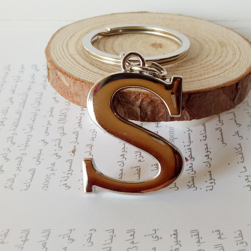 „Pasidaryk pats“ „AZ Letters“ raktų pakabukas Automobilis Vyriškas Metalinis Raktų Pakabukas Moteriškas Automobilio Raktų Pakabukas Paprastas Sidabrinės Spalvos Raidė Pavadinimas Raktų pakabukas Vakarėlio dovana