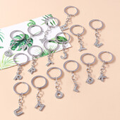 Breloc de modă 26 litere englezești alfabet AZ breloc cristal strasuri aliaj breloc cadou pentru poșete bijuterii bricolaj