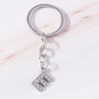 Breloc de modă 26 litere englezești alfabet AZ breloc cristal strasuri aliaj breloc cadou pentru poșete bijuterii bricolaj