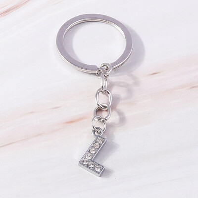 Breloc de modă 26 litere englezești alfabet AZ breloc cristal strasuri aliaj breloc cadou pentru poșete bijuterii bricolaj