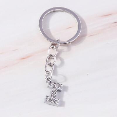 Breloc de modă 26 litere englezești alfabet AZ breloc cristal strasuri aliaj breloc cadou pentru poșete bijuterii bricolaj
