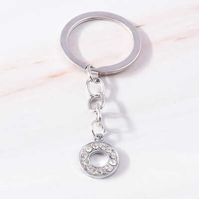 Breloc de modă 26 litere englezești alfabet AZ breloc cristal strasuri aliaj breloc cadou pentru poșete bijuterii bricolaj