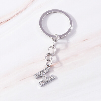 Breloc de modă 26 litere englezești alfabet AZ breloc cristal strasuri aliaj breloc cadou pentru poșete bijuterii bricolaj