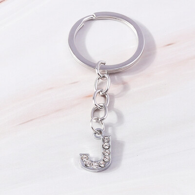 Breloc de modă 26 litere englezești alfabet AZ breloc cristal strasuri aliaj breloc cadou pentru poșete bijuterii bricolaj