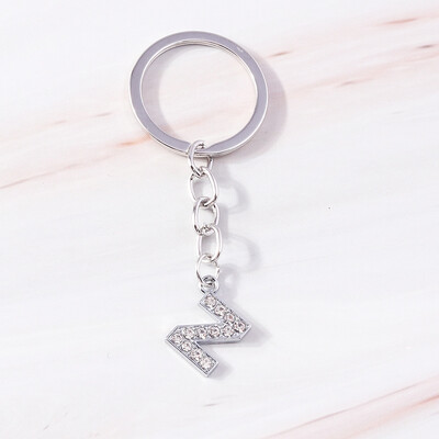 Breloc de modă 26 litere englezești alfabet AZ breloc cristal strasuri aliaj breloc cadou pentru poșete bijuterii bricolaj