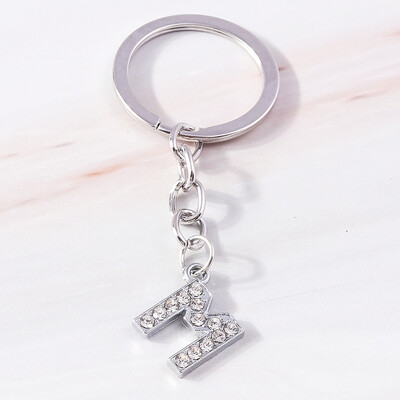 Breloc de modă 26 litere englezești alfabet AZ breloc cristal strasuri aliaj breloc cadou pentru poșete bijuterii bricolaj