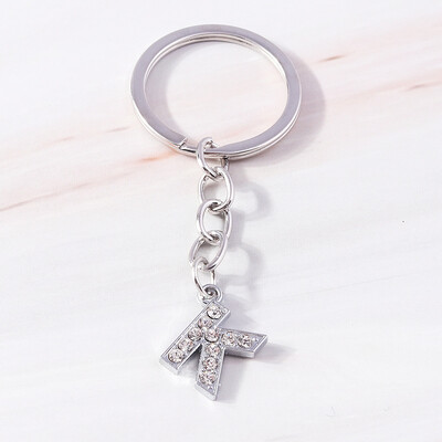 Breloc de modă 26 litere englezești alfabet AZ breloc cristal strasuri aliaj breloc cadou pentru poșete bijuterii bricolaj