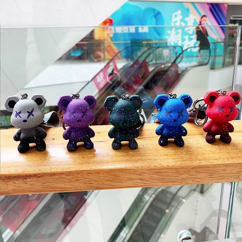 Breloc cu urs drăguț cu cureaua Cel mai bun breloc pentru chei de mașină geanta cu animale rucsac Breloc cu pandantiv cu farmec cadou pentru prieten