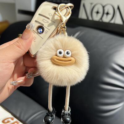 Comerț cu ridicata drăguț blană de iepure leneș Brichete mici Breloc Brichete mici Breloc mașină Pandantiv coreeană de pluș geantă de școală Pandantiv