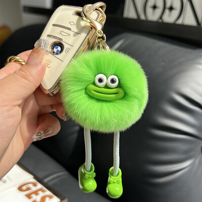 Comerț cu ridicata drăguț blană de iepure leneș Brichete mici Breloc Brichete mici Breloc mașină Pandantiv coreeană de pluș geantă de școală Pandantiv