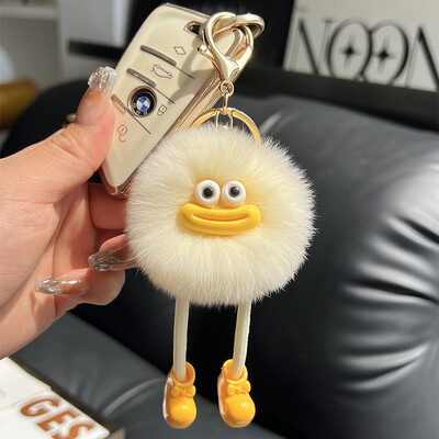 Comerț cu ridicata drăguț blană de iepure leneș Brichete mici Breloc Brichete mici Breloc mașină Pandantiv coreeană de pluș geantă de școală Pandantiv