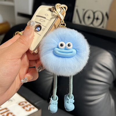 Comerț cu ridicata drăguț blană de iepure leneș Brichete mici Breloc Brichete mici Breloc mașină Pandantiv coreeană de pluș geantă de școală Pandantiv