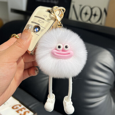 Comerț cu ridicata drăguț blană de iepure leneș Brichete mici Breloc Brichete mici Breloc mașină Pandantiv coreeană de pluș geantă de școală Pandantiv