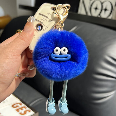 Comerț cu ridicata drăguț blană de iepure leneș Brichete mici Breloc Brichete mici Breloc mașină Pandantiv coreeană de pluș geantă de școală Pandantiv