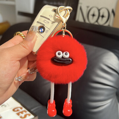 Comerț cu ridicata drăguț blană de iepure leneș Brichete mici Breloc Brichete mici Breloc mașină Pandantiv coreeană de pluș geantă de școală Pandantiv