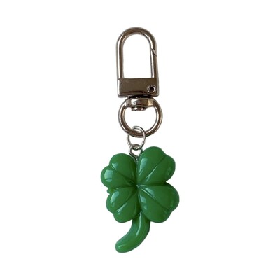Moda verde, iarbă cu patru frunze, pandantiv, curele pentru telefon, lanț de buzunar, breloc, curea pentru rucsac, farmec, lanț de decorare a cheilor de mașină