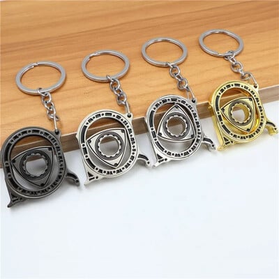 Wankel ключодържател за Mazda Creative Auto Parts Model Hollow Automotive Engine Spinning Rotary Rotor Keyring Keyring Chain Keyfob