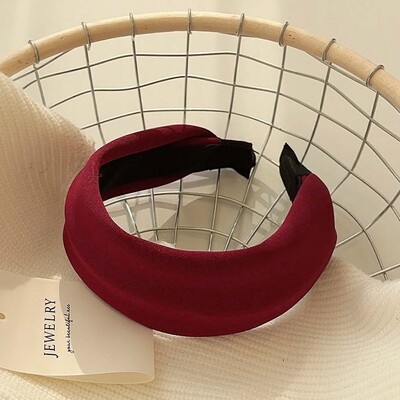 Csúcsminőségű egyszínű szövet széles szélű fejpánt divatos hajkiegészítők női trend hajpánt hajpánt karikás lány fejfedőkhöz