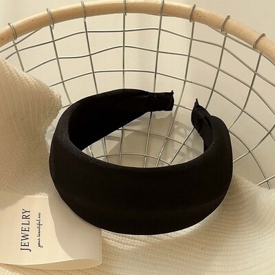 Csúcsminőségű egyszínű szövet széles szélű fejpánt divatos hajkiegészítők női trend hajpánt hajpánt karikás lány fejfedőkhöz