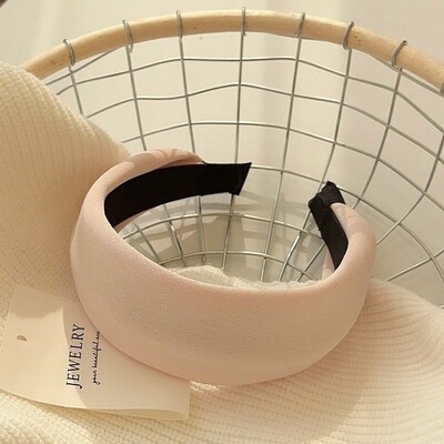 Csúcsminőségű egyszínű szövet széles szélű fejpánt divatos hajkiegészítők női trend hajpánt hajpánt karikás lány fejfedőkhöz