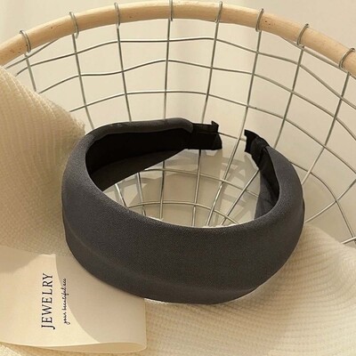 Csúcsminőségű egyszínű szövet széles szélű fejpánt divatos hajkiegészítők női trend hajpánt hajpánt karikás lány fejfedőkhöz