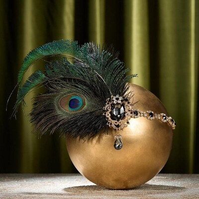 1920 Flapper Peacock Feath Band Roaring Anii 20 Showgirl Hair Band Great Gatsby Hair Accessories 머리띠 резинки для волос 헤어밴드