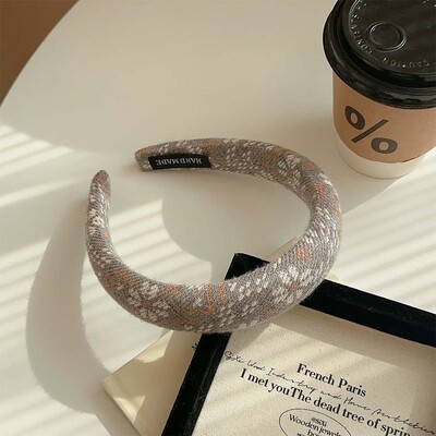 Retro austi gėlių kempinės galvos apdangalai Madingi plaukų aksesuarai moterims madingi aukšta kaukolė plaukų juosta plaukų juosta su lanku mergaičių galvos apdangalai