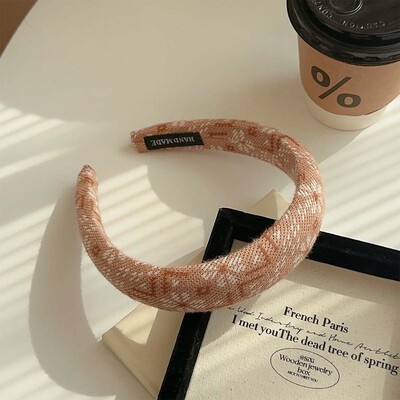 Retro austi gėlių kempinės galvos apdangalai Madingi plaukų aksesuarai moterims madingi aukšta kaukolė plaukų juosta plaukų juosta su lanku mergaičių galvos apdangalai