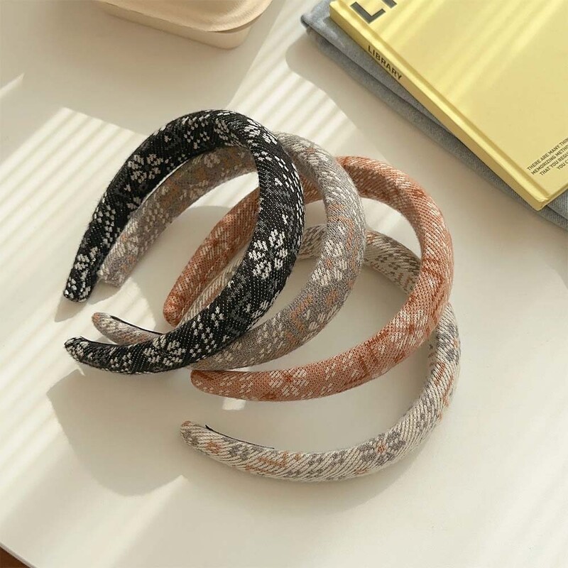 Retro austi gėlių kempinės galvos apdangalai Madingi plaukų aksesuarai moterims madingi aukšta kaukolė plaukų juosta plaukų juosta su lanku mergaičių galvos apdangalai