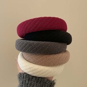 Žiemos vientisos spalvos audinys kempinė ruoželiniai galvos apdangalai Madingi plaukų aksesuarai Moterų tendencija plaukų juosta plaukų juosta su lanku mergaičių galvos apdangalai